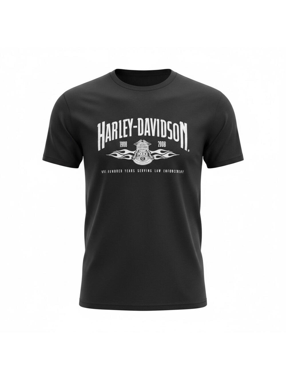 Harley-Davidson 100 Years Law Enforcement Police T-Shirt Black Size‎ 2XL